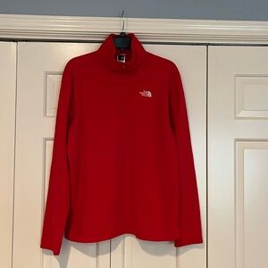 North Face red Quarter zip polartec shirt.  Men’s size medium.